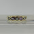 Blue Topaz & Amethyst Band Stacking Ring 9ct 9K Yellow Gold - Size P