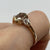 Prasiolite & White Zircon Accent Ring 9ct 9k Rose Gold - Size P 1/2