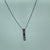 Diamond .07ct Bar Drop Pendant 9ct 9k White Gold