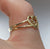 Double Intertwined Heart Rope Twist Split Shank Ring 9ct 9k Yellow Gold - Size H