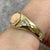 Old Cut Diamond .30ct & Coral Antique Ring 18ct Yellow Gold - Size S