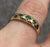 Emerald Trilogy Star Set Band Ring 9ct 9k Yellow Gold - Size M