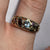 Garnet Diamond Amethyst Multi Gem Filigree Ring 9ct 9k Yellow Gold  - Size P