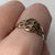 Gold Filigree Celtic Pattern Ring 9ct 9k Yellow Gold  - Size N