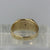 Diamond Square Hatched Shoulder Square Signet Ring 9ct 9k Yellow Gold - Size T