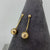 Retro Ball Drop Earrings 35mm 9ct 9k Yellow Gold