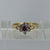 Ruby & Diamond Daisy Flower Ring 18ct 18k Yellow Gold - Size M