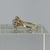 CZ Daisy Flower Ornate Cluster Heart Shoulder Ring 9ct 9k Yellow Gold - Size M