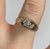 Diamond Cluster Foliate Accents Ring 9ct 9k Yellow Gold  - Size O