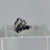 Sapphire & Diamond Twist Statement Dress Ring 9ct 9K White Gold - Size O