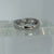 Blue Topaz & Diamond .12ct Twist Band Ring 9ct 9K White Gold - Size M 1/2