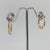 Vintage Creole Mini Hoop Earrings Drop 17mm 9ct 9k Yellow Gold