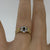 Sapphire & Cubic Zirconia Daisy Flower Ring 9ct 9K Yellow Gold - Size J