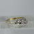 Diamond 1930s Bypass Platinum Set Trilogy Ring 18ct 18k Yellow Gold - Size R