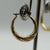 Textured Creole Small Hoop Earrings 9ct 9k Yellow Gold