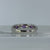 Amethyst Trilogy Flush Set Ring 9ct White Gold - Size N