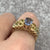 Multi Gemstone Spinel & Tourmaline Cluster Ring 9ct 9k Yellow Gold - Size N