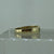 Emerald Trilogy Star Set Band Ring 9ct 9k Yellow Gold - Size M