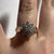 Diamond Cluster Thick Shoulder Daisy Flower Ring 9ct 9k Yellow Gold - Size L