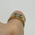 Blue Topaz Bezel Set Band Ring 9ct 9k Yellow Gold - Size Q