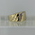 Diamond Signet Ring With Link Shoulders 9ct 9k Yellow Gold - Size L 1/2