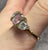 Pink CZ Ornate Trilogy Ring 9ct 9k Yellow Gold - Size U