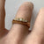 Antique Old Cut Diamond Boat Ring 18ct 18k Yellow Gold - Size L 1/2