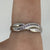 Diamond Crossover Twist Channel Set Ring 9ct 9k White Gold - Size O