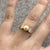 Retro Pearl Flat Embossed Shoulder Ring 9ct 9k Yellow Gold  - Size L