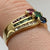 Diamond Sapphire Ruby Emerald Wave Channel Set Ring 18ct 18k Yellow Gold - Size O