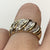 Diamond .15ct Croissant Twist Ring 9k 9ct Yellow Gold - Size L