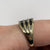 White and Black Diamond Band Ring 9ct 9k Yellow Gold  - Size P