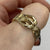 Belt Buckle Bark Finish Twist Ring 9ct 9k Yellow Gold  - Size V