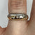 Diamond Flush Set Two Tone Wave Ring 9ct 9k Yellow Gold  - Size K 1/2