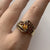 Citrine, Fire Opal, Spessartite Garnet, Diamond Ring 9ct 9k Yellow Gold - Size S