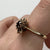 Garnet Cluster Daisy Ring 9ct 9K Yellow Gold - Size N 1/2