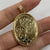 Foliate Engraved Rope Twist Edge Locket Pendant 9ct 9k Yellow Gold