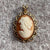 Vintage Scalloped Edge Cameo Pendant 9ct 9k Yellow Gold