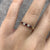 Ruby & CZ Band Stacking Ring 9ct 9k Yellow Gold - Size M