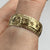 Embossed Starburst Band Ring 9ct 9k Yellow Gold  - Size Z+1