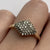 Diamond Cluster Ring 9ct 9k Yellow Gold  - Size L 1/2