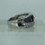 Diamond .75ct & Sapphire Shooting Star Ring 18ct 18k White Gold  - Size N 1/2