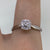 Diamond Illusion Solitaire Ring 9ct 9K White Gold - Size Q