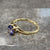 Iolite & Diamond Bypass Ring 18ct 18k Yellow Gold - Size N