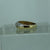 Diamond Flush Set Two Tone Wave Ring 9ct 9k Yellow Gold  - Size K 1/2