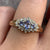 Tanzanite & Diamond Cluster Ring 9ct 9k Yellow Gold - Size P