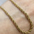 Rope Twist Chain Necklace 9ct 9k Yellow Gold 15"