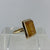 Bezel Set Amber (Imitation) Cocktail Ring 9ct 9k Yellow Gold - Size O