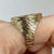 St George 1/2 Sovereign Coin Ring Bark Finishing 22ct 22k Yellow Gold  - Size U