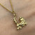 Train Heart Charm Pendant 9ct 9k Yellow Gold